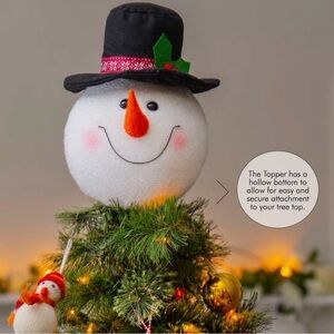 Snowman Head Christmas Tree Topper